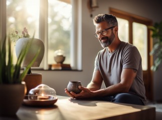 How can a man use aromatherapy at home?